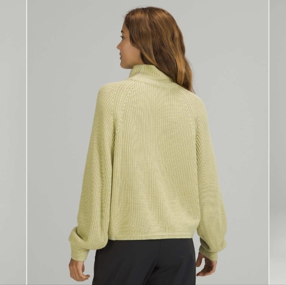 Lululemon Ribbed Turtleneck Sweater Dew Green Size XL/ XXL - Picture 4 of 12